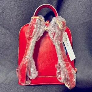 Red Florentine Small Zip Pod Backpack. Florentine Small Zip Pod Backpack – ILoveDooney main image 4